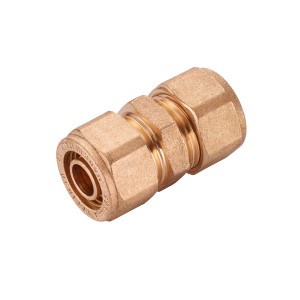 Raccord Diaqua PEX, 16x16 mm, en laiton pour tubes multicouches.