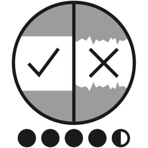 Symbole pour le retrait sans résidus du film de masquage Tesa.