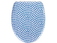 Wenko WC-Sitz Sevilla mit Absenkautomatik Duroplast Weiss-Blau