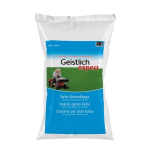 Geistlich Turbo engrais gazon 10kg pour une croissance rapide et une pelouse verte.