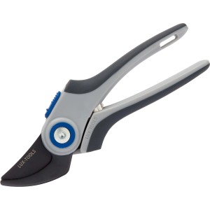 Cesoie da giardino LUX Bypass con manici in plastica, grigio/nero, per legno fresco e rami.