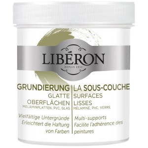 Libéron Grundierung für glatte Oberflächen, 0,5 l Dose. Grundierfarbe für bessere Haftung.