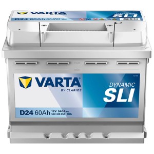 Batteria di avviamento Varta Dynamic SLI D24, 12V, 60Ah per un avviamento affidabile