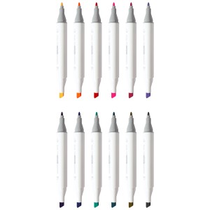 I Am Creative Airbrush Ersatzstifte, 12 Textilstifte in verschiedenen Farben.