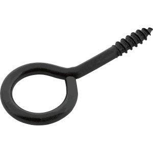 Occhiello a vite zincato Nero Ø 4,0 x 20 mm / 6 pz.