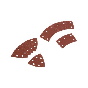 Papier abrasif LUX K40 pour ponceuse multifonction, lot de 2 pièces, pour poncer le bois, le métal et la peinture.