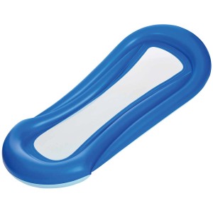 Amaca ad acqua blu Happy People con superficie di appoggio in rete, gonfiata.