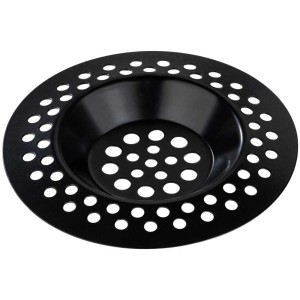 Wenko filtro per scarico, set da 2, acciaio inox nero, Ø 7cm per lavelli e lavandini.