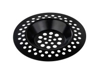 Wenko Abflusssieb Edelstahl Schwarz Ø 7 cm / 2er-Set