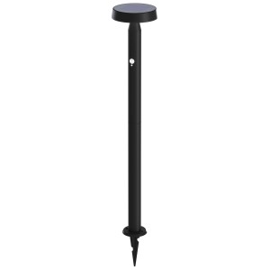 Paletto solare nero Schönenberger Grada con luce bianca calda, altezza 90 cm, per esterni.