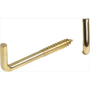 Vermessingter LUX Schraubhaken, gerade, 2,8 x 30 mm, 8 Stück. Ideal zum Aufhängen von Deko.