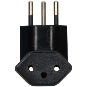 Adaptateur noir T12 avec 2 prises T13 pour extension de prise.