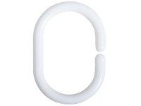 Duschvorhangring Kunststoff Weiss 12 Stk. Duschvorhangring Kunststoff Weiss 12 Stk.