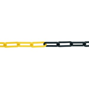 Schwarz-gelbe Absperrkette, Ø 6 mm, als Meterware für Bootstechnik.