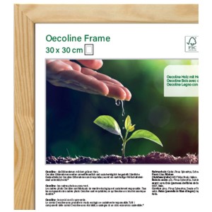 Cornice Oecoline in legno naturale, 30x30 cm. Cornice in legno per foto e immagini.