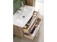 Keramik-Waschtisch Oscar gebogen Weiss(HxBxT) 16,5 x 85 x 45,5 cm