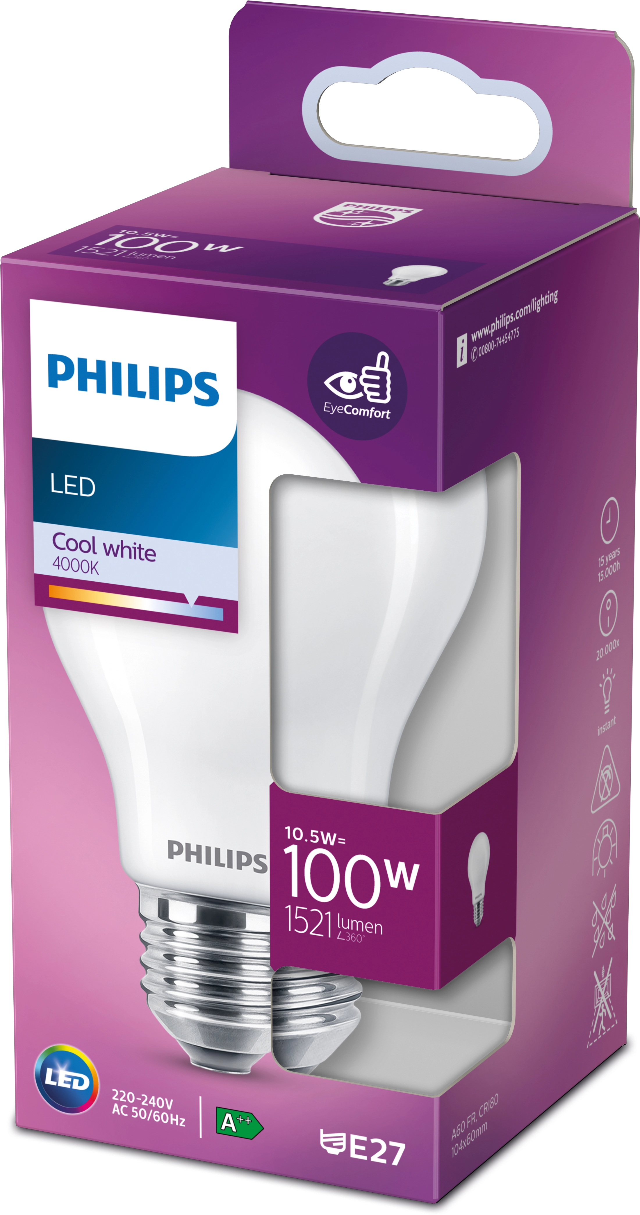 Bellalux Lampadina LED classica filamento E27 Bianco freddo 100 W / 1'521 lm