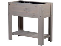 Hochbeet Lilo mit Ablage Kiefer FSC® Steingrau (HxBxT) ca. 78 x 80 x 40 cm
