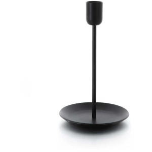 Bougeoir noir Balthasar vintage, hauteur 18 cm.