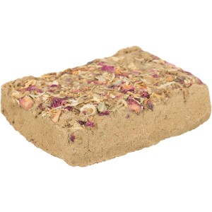 Trixie pierre d'argile aux fleurs, 100g, snack pour rongeurs à base d'argile naturelle avec pétales de fleurs.
