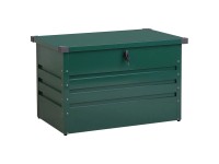 Beliani Auflagenbox Cebrosa Stahl Dunkelgrün (HxBxT) 64 x 100 x 62 cm