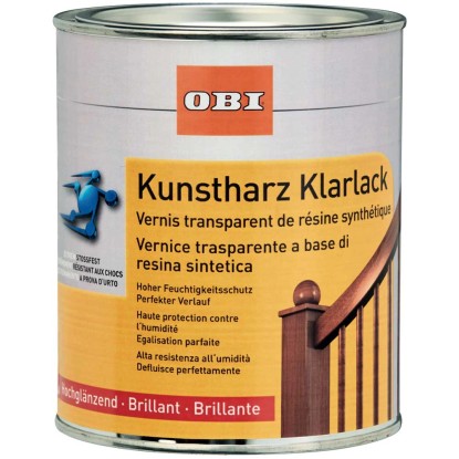 OBI Kunstharz-Klarlack hochglänzend Farblos 375 ml