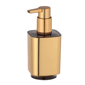 Dispenser sapone Wenko Auron dorato, 0.3 l, in plastica, per bagno e cucina.