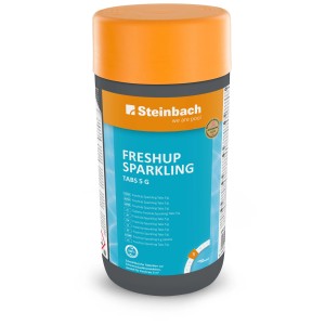 Steinbach FreshUp Sparkling Chlortabletten zur Pool Desinfektion, 5g/1kg Packung.