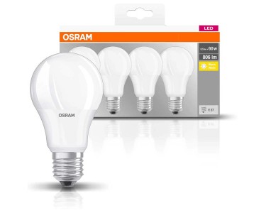 Osram LED-Leuchtmittel Kolbenform A60 / E27 matt Warmweiss / 4 Stk. kaufen  bei OBI