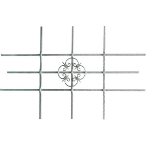Grille de fenêtre Salzbourg galvanisée à chaud, recoupable, 1140x690 mm, en acier.