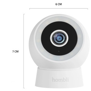 Hombli Smart Kamera, weiss, für Innen & Aussen. Kompakte Überwachungskamera mit Nachtsicht.