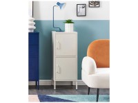 Aktenschrank Huron 2 Türen Stahl matt Weiss