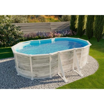 Poolcrew Gartenpool Bornholm mit Stahlwand (HxBxT) 132 x 527 x 500 cm