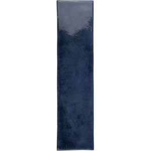 Eurostone Carrelage mural Santorin faience Bleu foncé brillant 7,5 x 30 cm