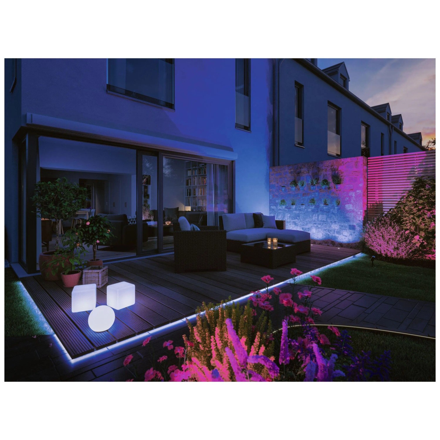 Paulmann 94769 Plug & Shine LED tuinspot Kikolo Smart Home Zigbee IP65 6,2W 400lm dimbaar 261mm antraciet kunststof/alu 3000-6500K RGBW