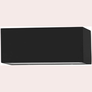 Applique murale d'extérieur LED Eglo Spongano noire et moderne, 9x18,5 cm, 1200 lumens.