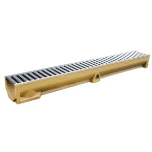 Caniveau ACO Standardline 0,5 m avec grille en acier galvanisé, carrossable.