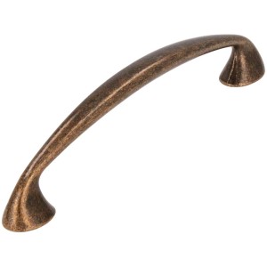 Maniglia per mobili Siro 2129, ottone antico, interasse 96 mm.