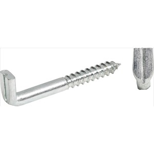 LUX Crochet à fente, 5,8x65mm, galvanisé, lot de 4 pièces. Crochet d'angle pour objets lourds.