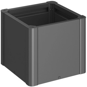 Biohort aiuola rialzata Belvedere Mini, grigio scuro metallizzato, ideale per giardino, balcone e terrazza.