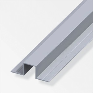 Profilo a U in alluminio Combitech, 23,5 mm, 1 m di lunghezza.