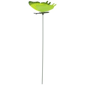 Mehrfarbiger Gartenstecker Schmetterling als Gartendeko für Beet und Balkon.