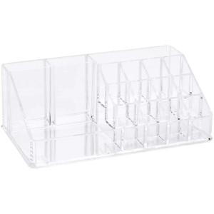 Organizer Diaqua Kasan in plastica trasparente per cosmetici e ufficio.