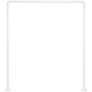 Barre de rideau de douche Diaqua Basic Universal blanche en aluminium, 90x90x80cm.