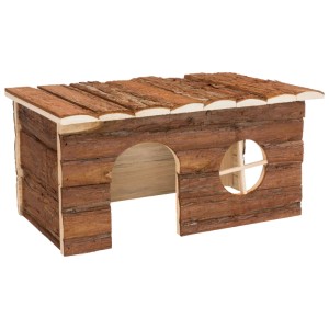 Trixie Casa Jerrik Natural Living, casetta per piccoli animali in legno naturale con tetto.