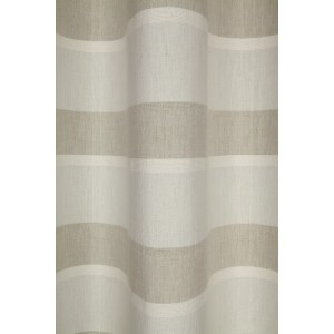 Sciarpa a passanti color crema Uwe di Neusser Collection, 245x135 cm, con strisce e nastro per tende.