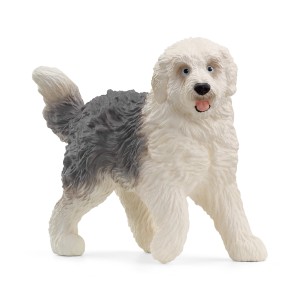Statuetta Schleich Bobtail dettagliata, dipinta a mano, ideale per collezionare.
