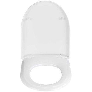 Sedile WC bianco Wenko Exclusive Nr. 2 con coperchio e fissaggio in acciaio inox.