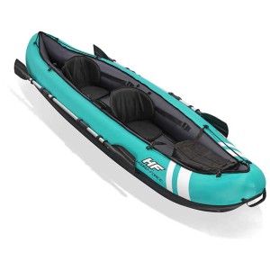 Kit kayak Bestway Hydro-Force Ventura X2, turquoise, pour 2 personnes avec pagaies et sièges.