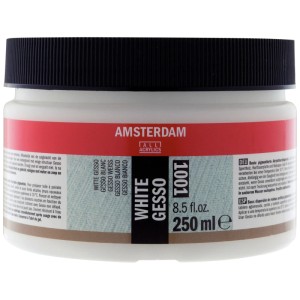 Amsterdam Grundierung Gesso Weiss, 250ml Gefäß für Acrylfarben.